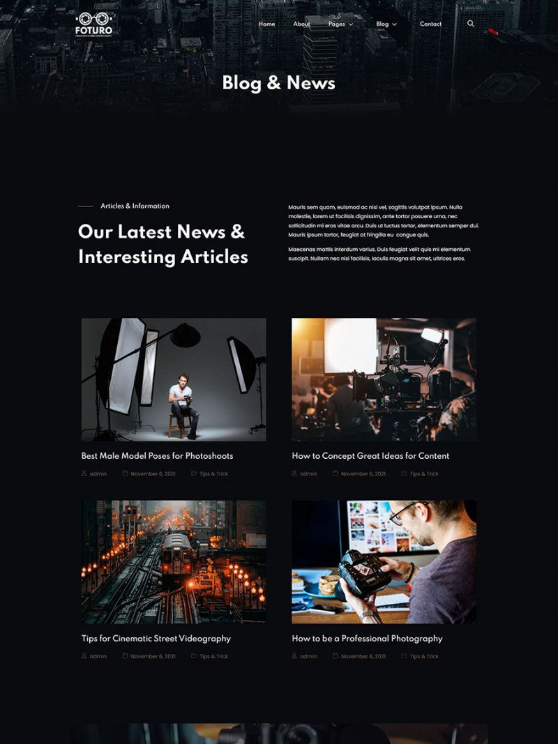 Blog template preview