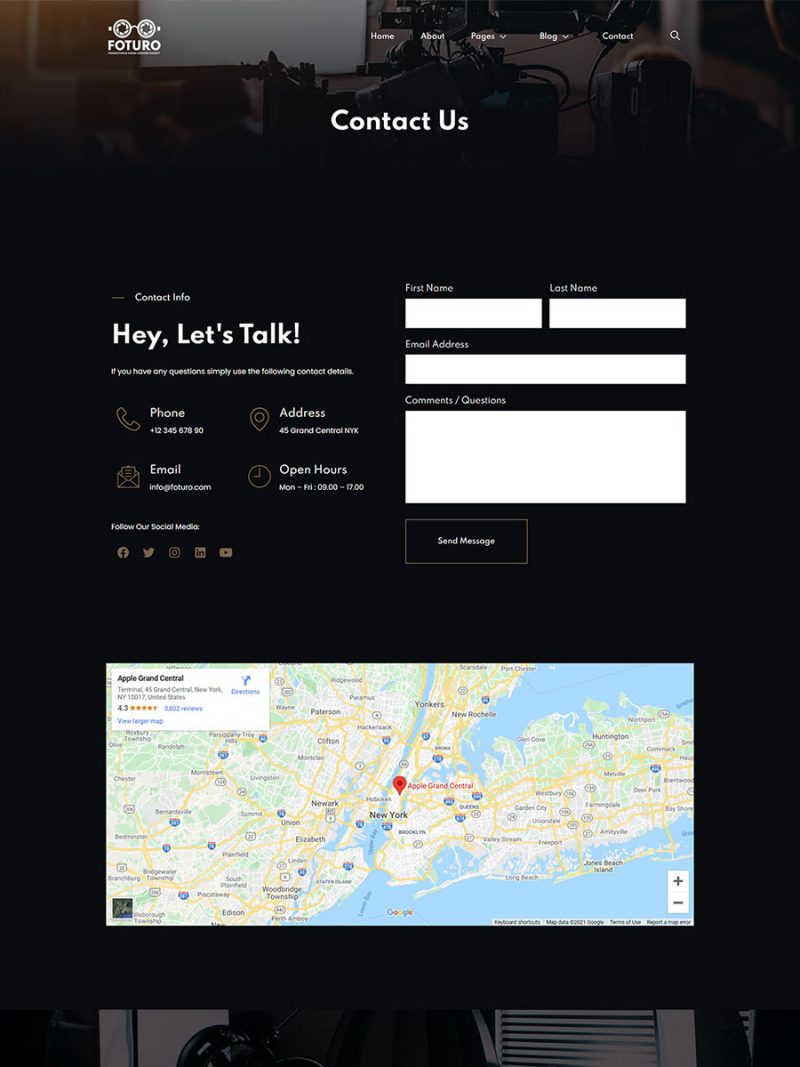 Contact template preview