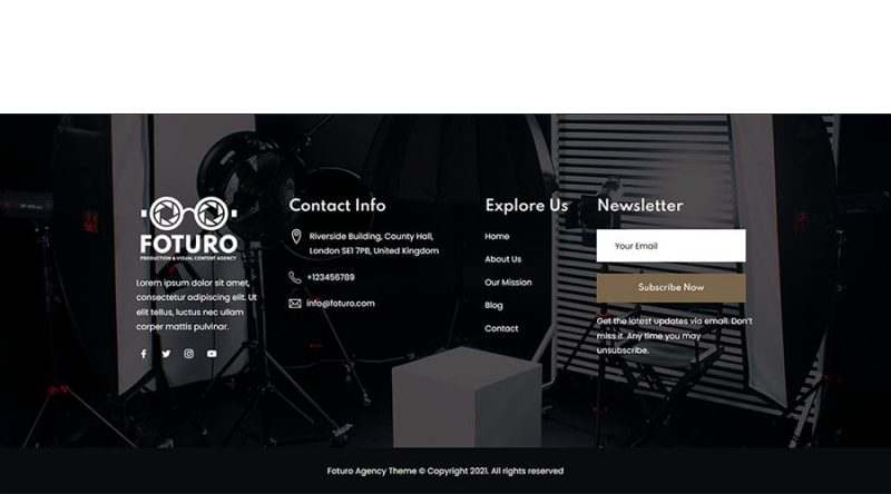 Footer template preview