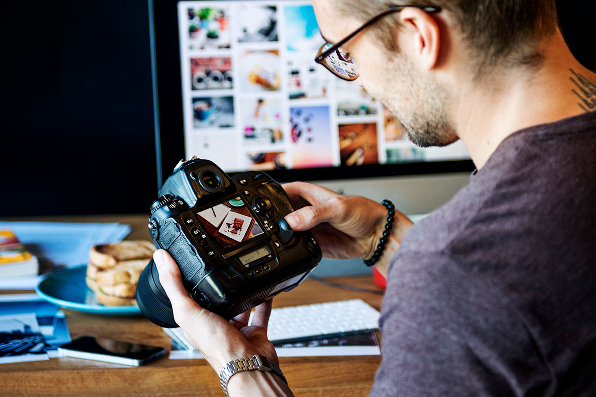 Photographer working
